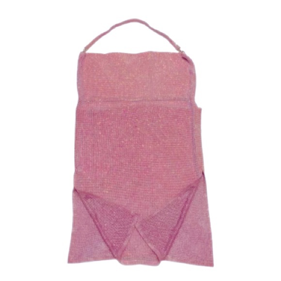 Custom Made Halter Dress With Pink Shimmering Rhinestones - Size 2 - Picture 6 of 12